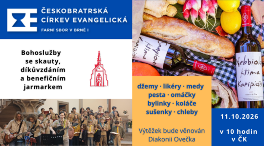 Děkovná neděle se skauty a jarmarkem 11.10.2026